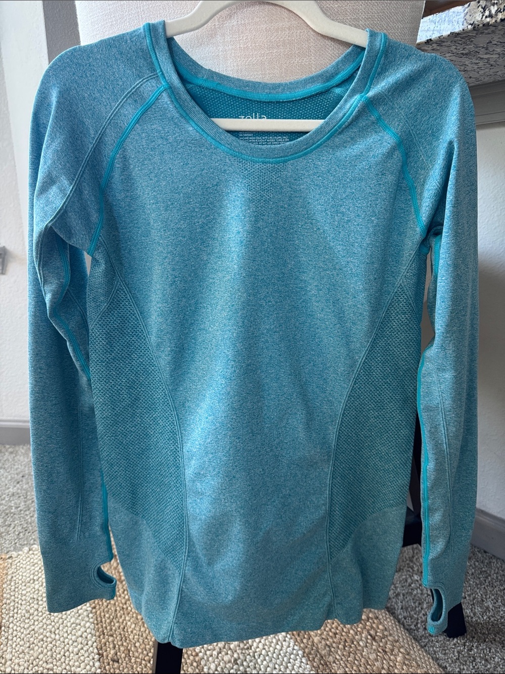 Zella Long Sleeve Performance Tee in Teal